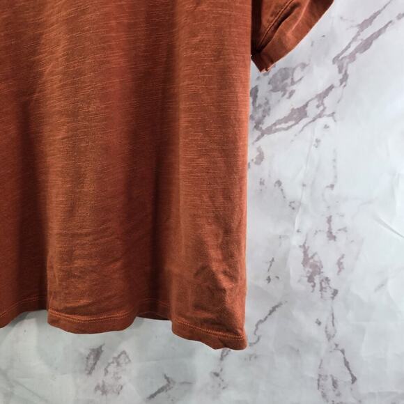 Sanctuary Shirt Womens Small Rust Burnt Orange Tee Knot Twist Boxy Crop - Picture 4 of 11